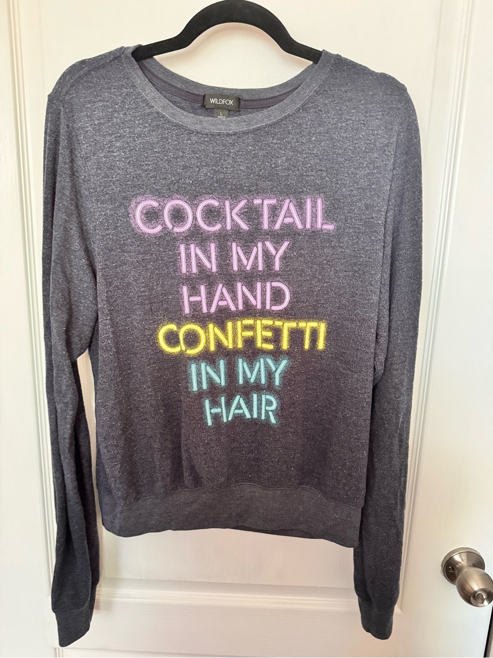 Wildfox Women's Graphic Sweatshirt - 'Cocktail In My Hand'